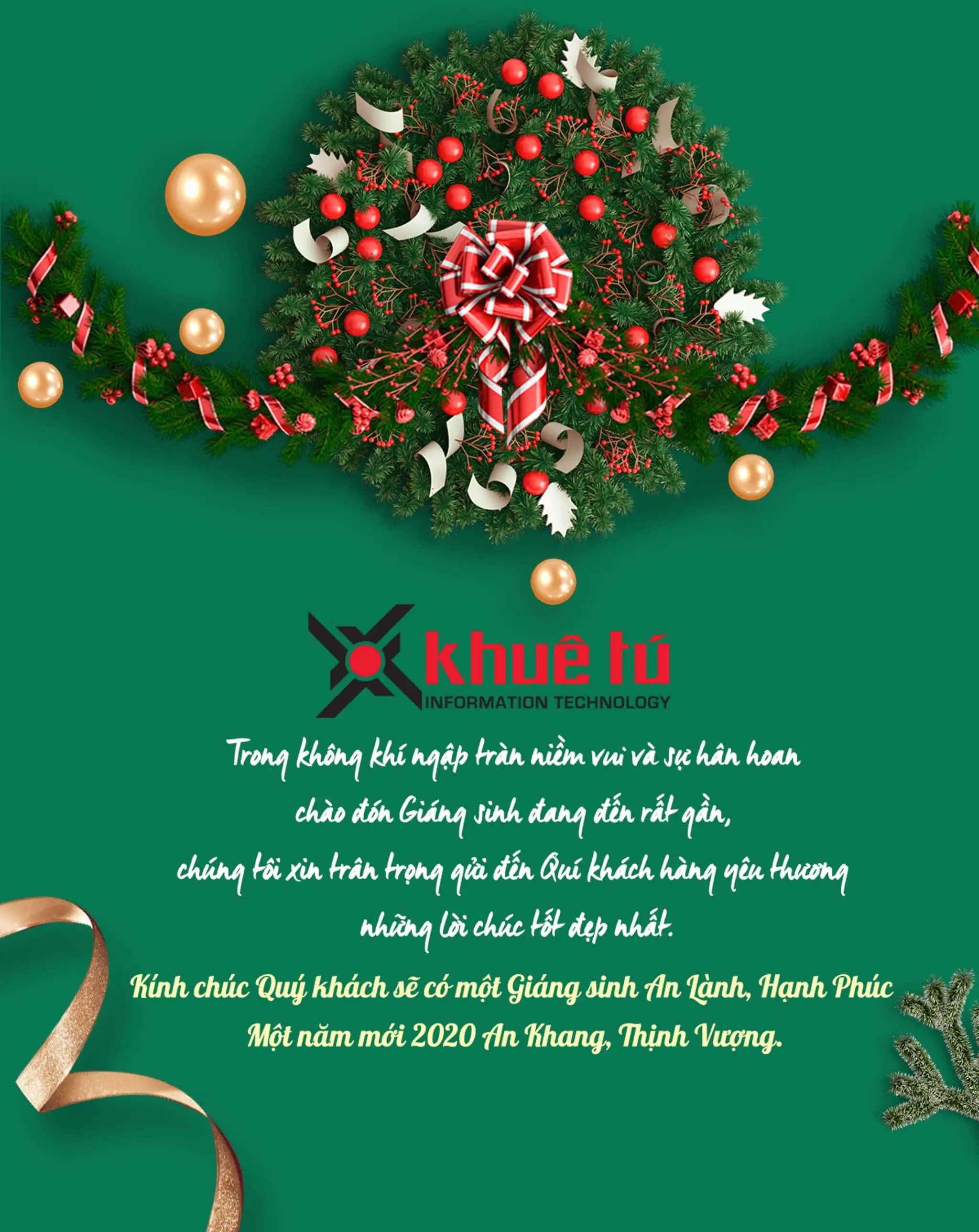 KHUÊ TÚ chúc mừng Giáng sinh 2019